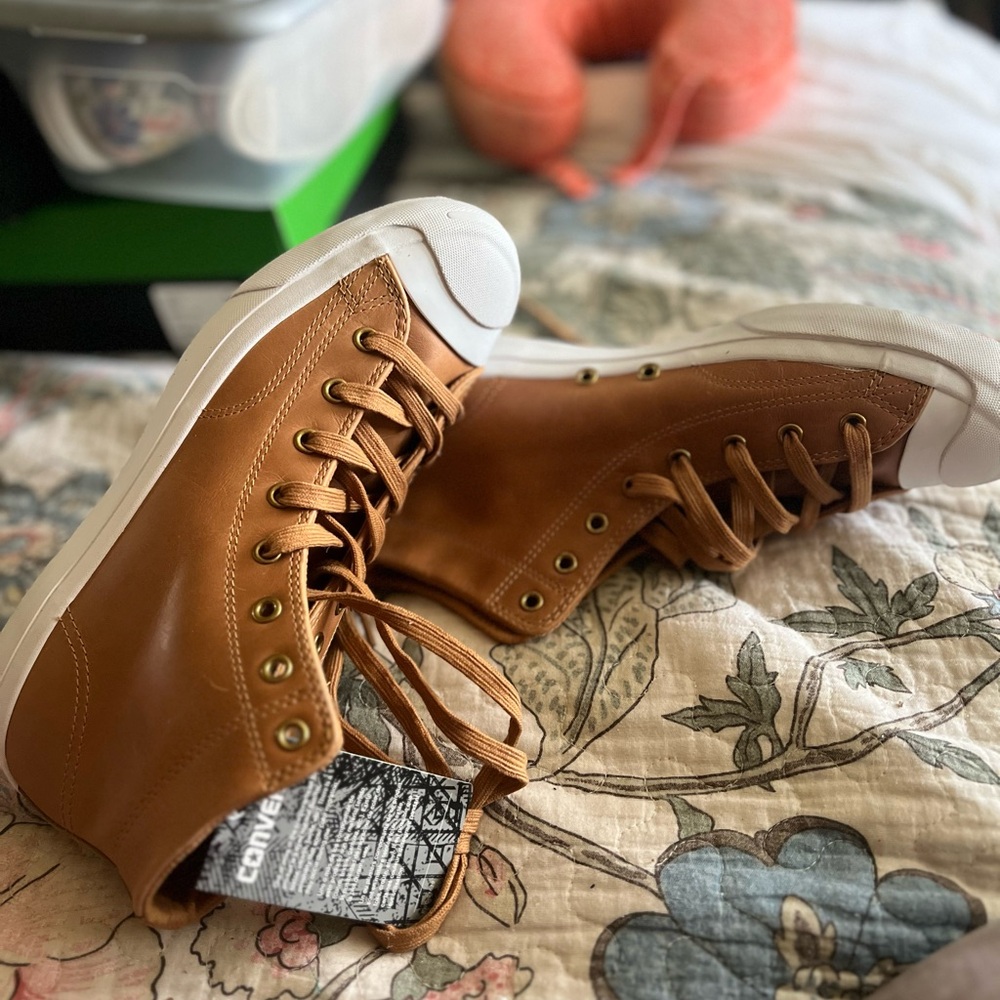 Converse Tan Leather High-Tops